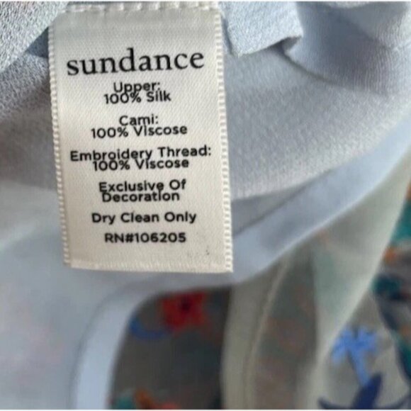 Sundance Catalog Top Women’s Sz XS  Thermal BOHO Embroidered Shirt Blue Summer - Picture 9 of 14